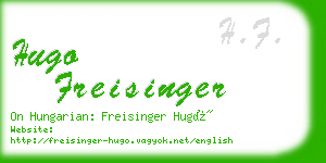 hugo freisinger business card